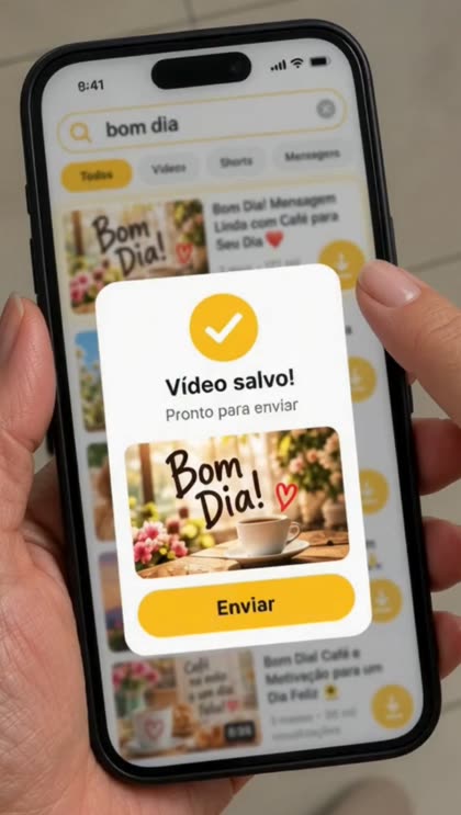 Aviso de vídeo salvo, pronto para enviar